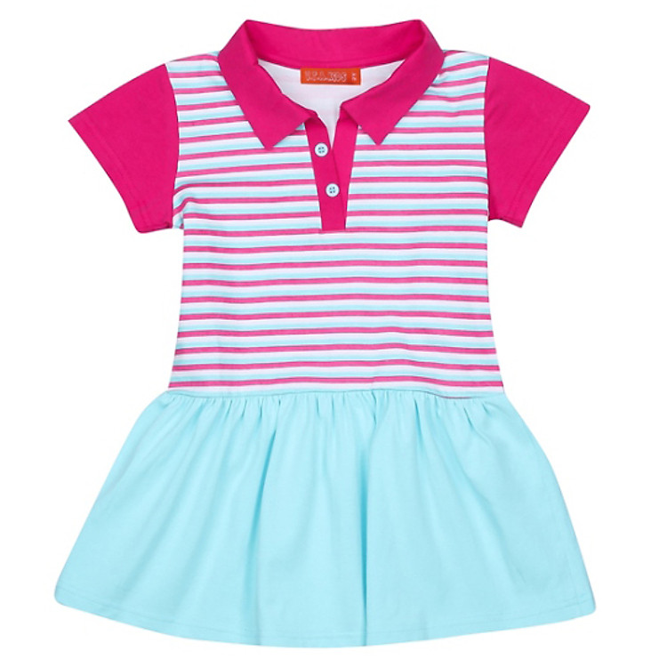 Đầm Thun Ngắn Tay Bé Gái VTA KIDS BG41111 - Xanh Nhạt