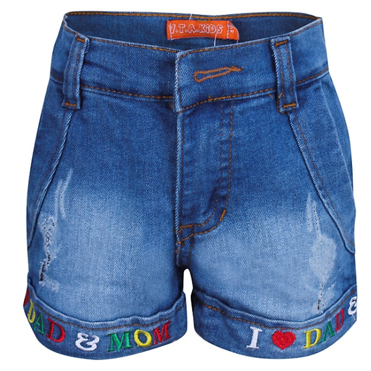 Quần Short Jean Bé Gái VTA KIDS BG50526 4-14