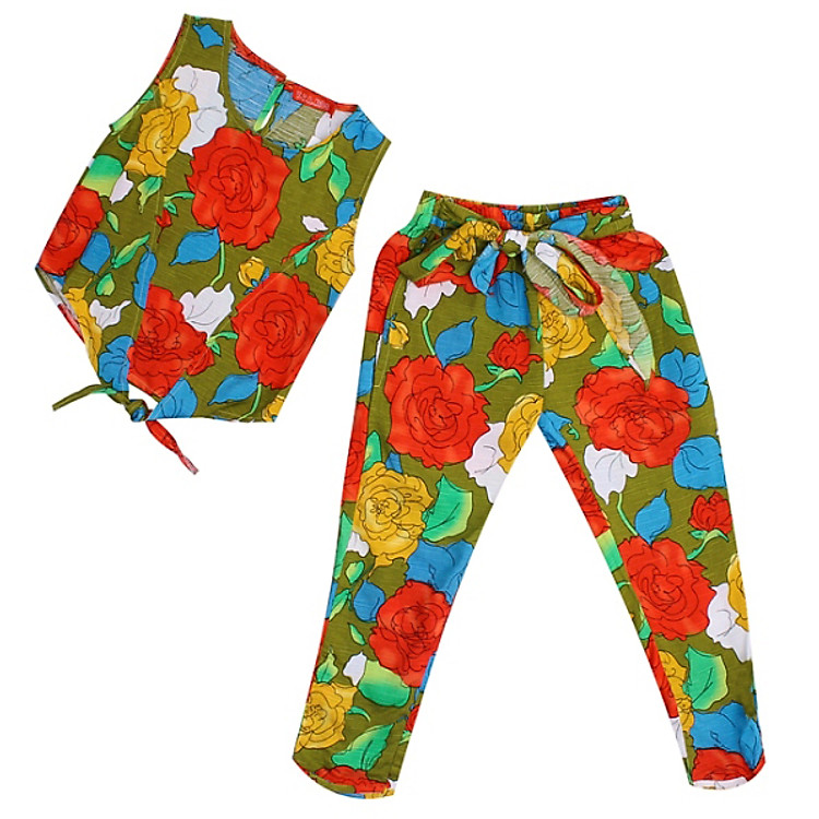 Bộ Quần Áo Bé Gái VTA KIDS TOLE TE QDSN 50515G 4-14 - Vàng