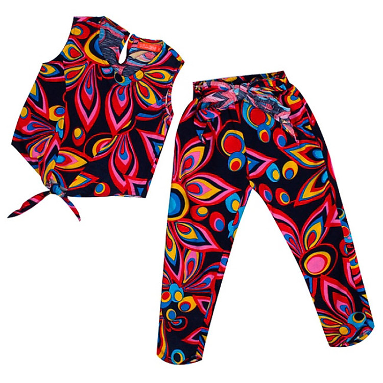 Bộ Quần Áo Bé Gái VTA KIDS BG50515-M8 - Vàng Phối Đen