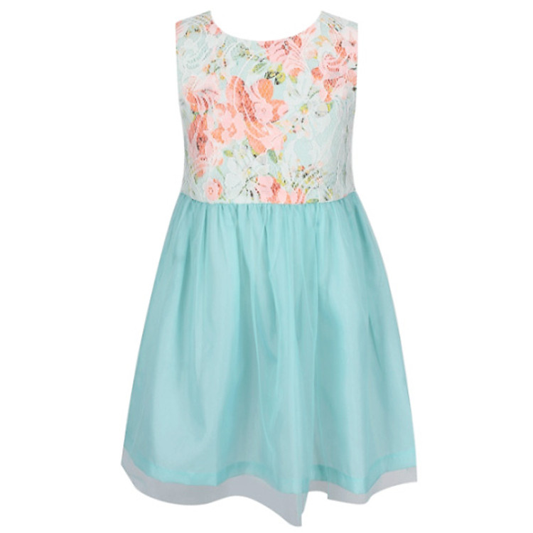 Đầm Bé Gái VTA KIDS BG50804 - Xanh Biển