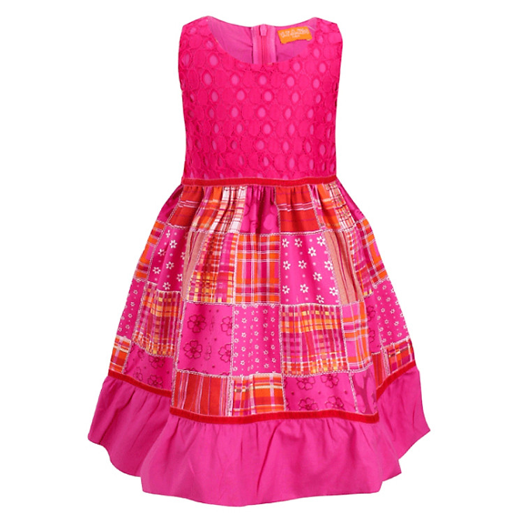Đầm Xòe Bé Gái VTA KIDS BG51001 - Hồng