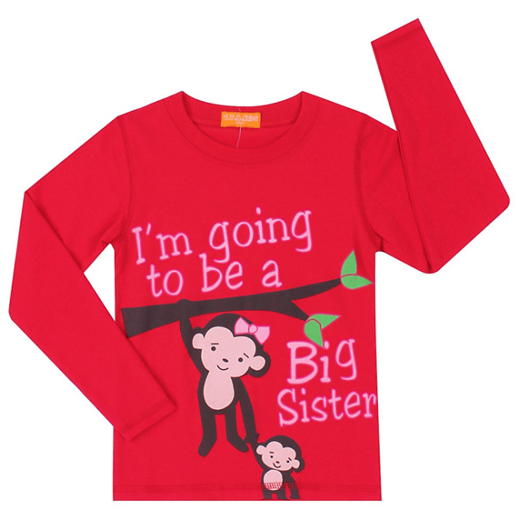 Áo Thun Tay Dài Bé Gái VTA KIDS BG51107 – Đỏ