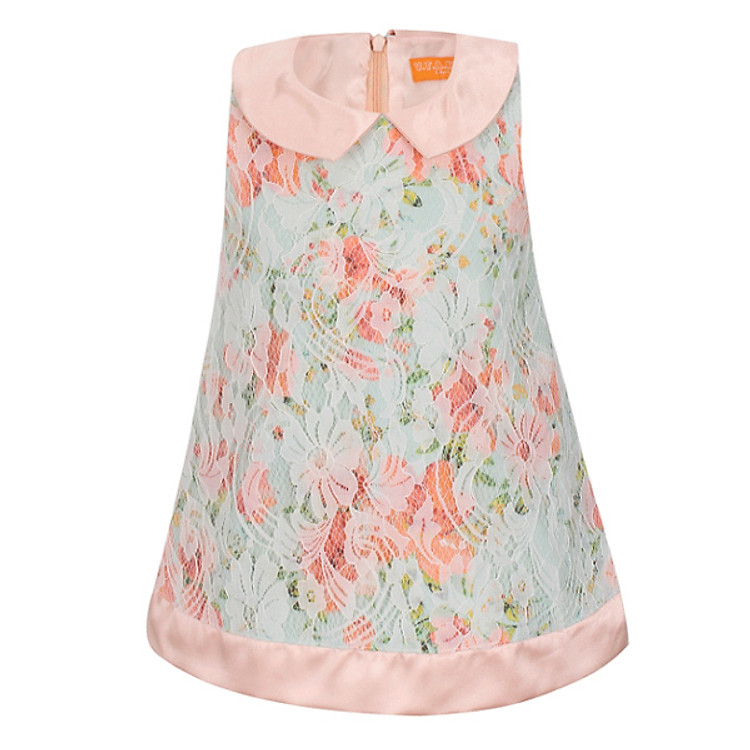 Đầm Ren Sát Nách VTA Kids BG60307C – Cam