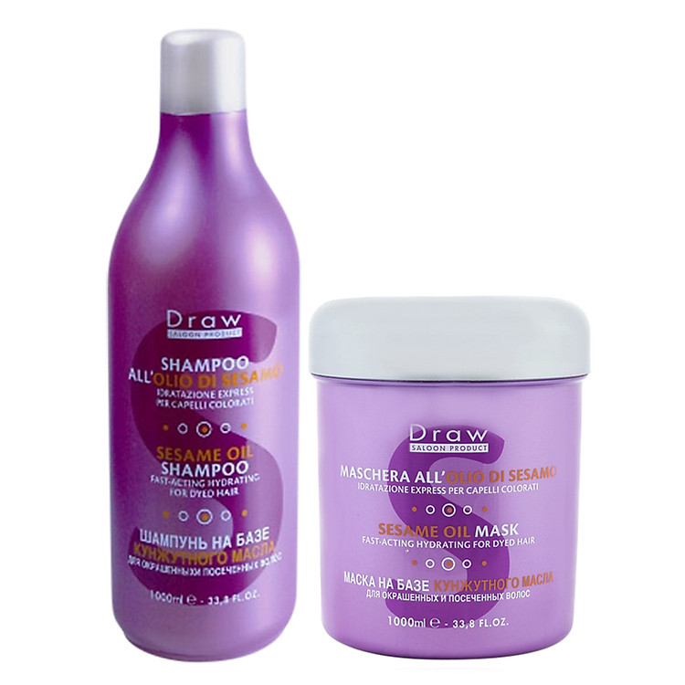 Combo Bộ Sản Phẩm Chăm Sóc Tóc Baxter: Dầu Gội Draw Giữ Ẩm Và Giữ Màu Tóc Nhuộm Tinh Chất Dầu Mè (1000ml) + Mặt Nạ Hấp Tóc Draw Siêu Mượt Giữ Ẩm Và Giữ Màu Tóc Nhuộm Tinh Chất Dầu Mè (1000ml)