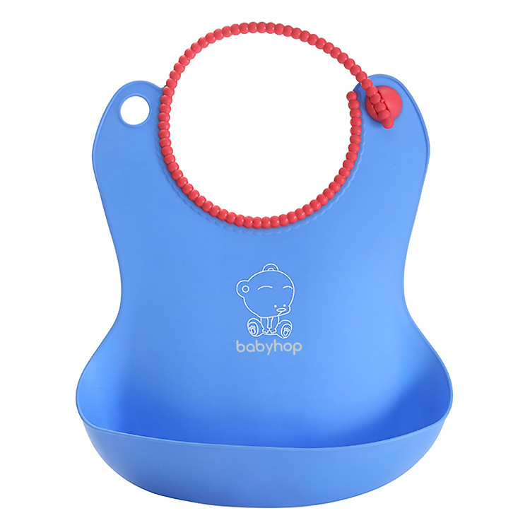 Yếm Ăn Bằng Nhựa Hình Gấu Babyhop BH-401B – Xanh Da Trời
