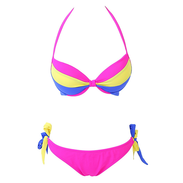 Bikini 2 Mảnh Quần Thắt Nơ Monica BI 1011 Phối 3 Màu - Hồng - Freesize