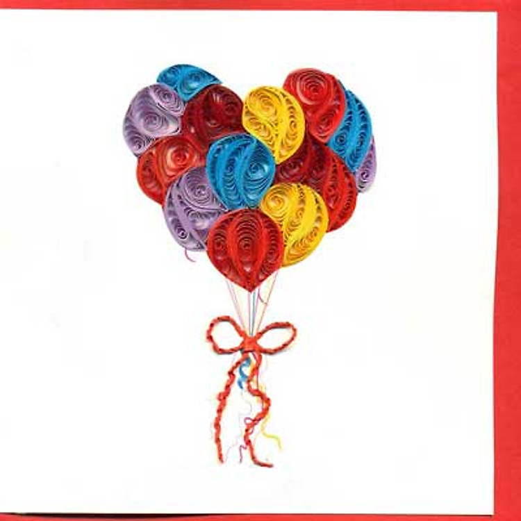 Thiệp Giấy Xoắn Việt Net - Love Valentine - Big Heart Mẫu 1