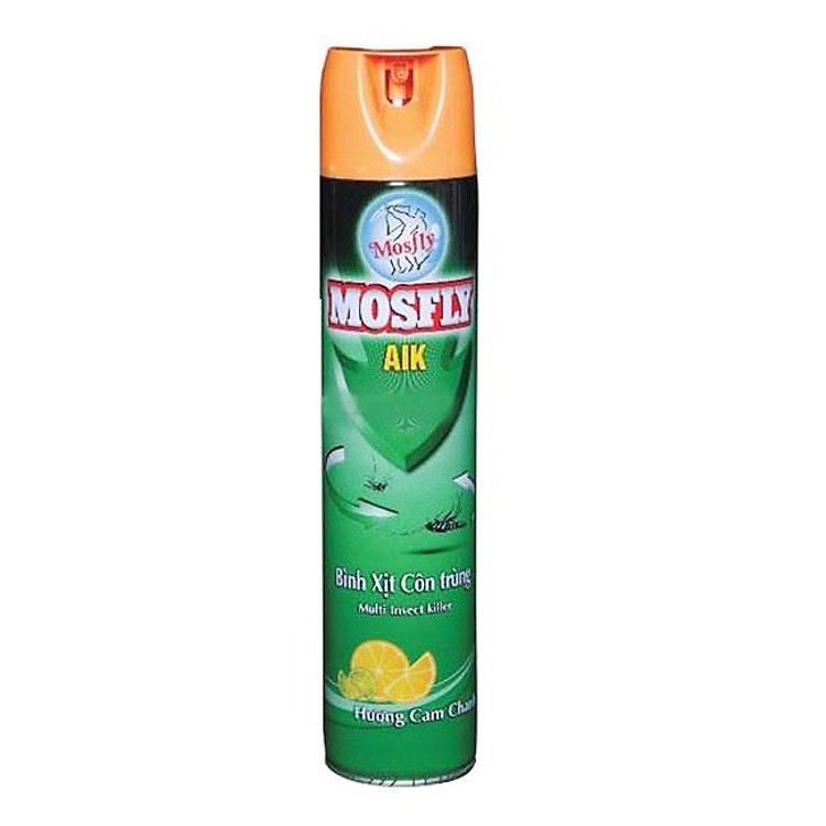 Bình Xịt Côn Trùng Mosfly AIK Hương Cam Chanh (600ml) - Tặng Xịt Phòng