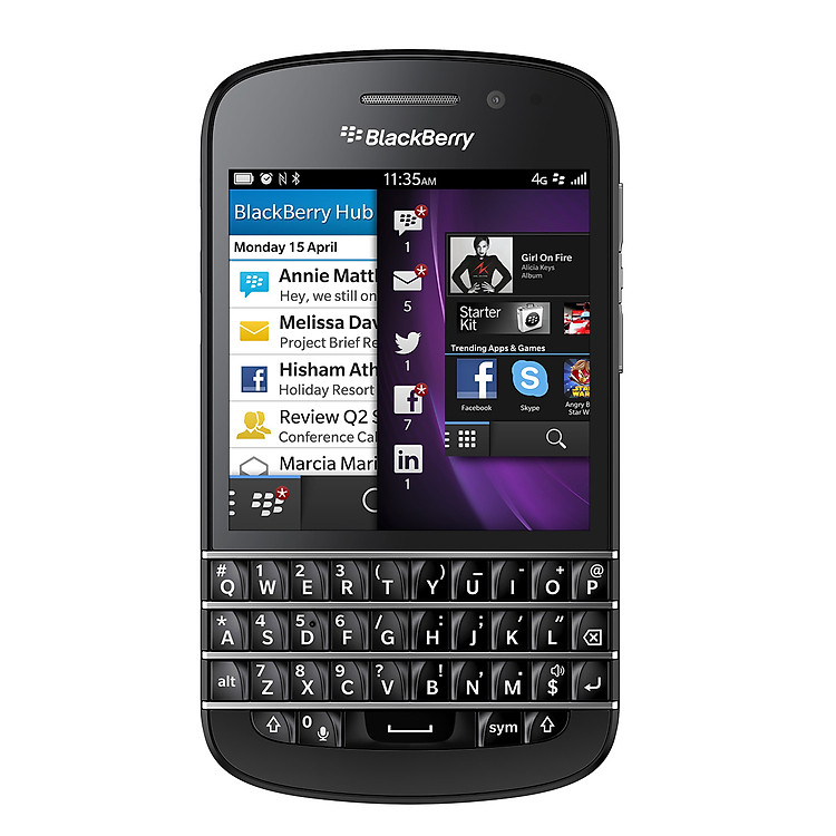 Blackberry Q10 - 3.1 inch/ 2 nhân x 1.5GHz/ 16GB/ 8MP/ 2100mAh (bàn phím Quốc tế) - Hàng Chính Hãng