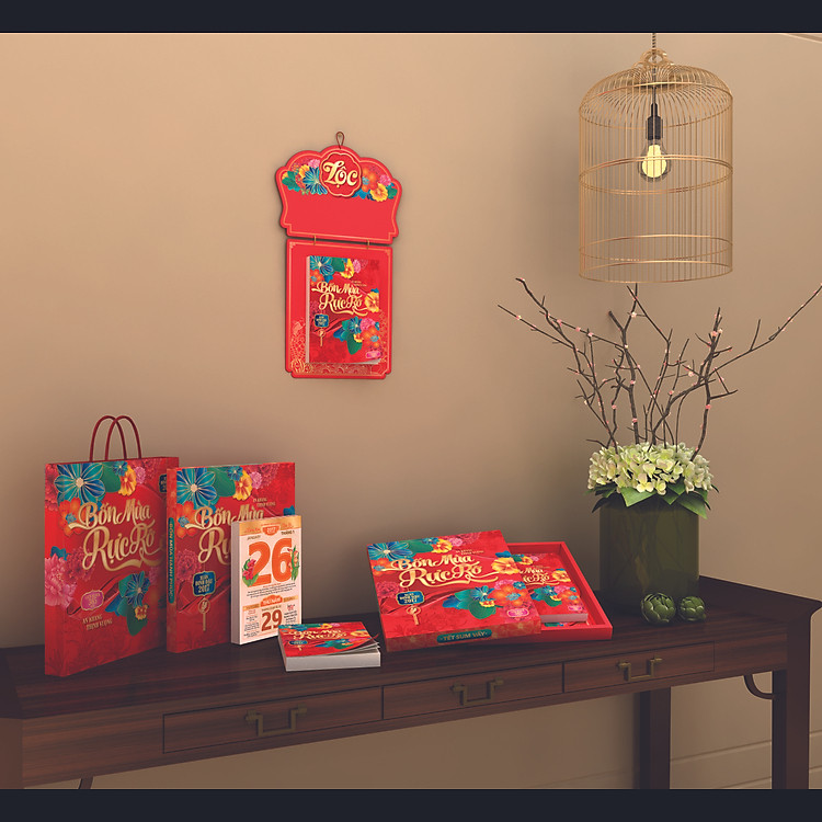 Lịch Bloc Đại Đặc Biệt 2017 (Không Hộp) - Bốn Mùa Rực Rỡ - NT.07b (17 x 24 cm)