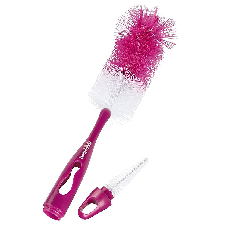 Mua tại Lazada: Bộ Chổi Cọ Bình Babymoov BM01527 - Hồng Chính hãng, giá tốt