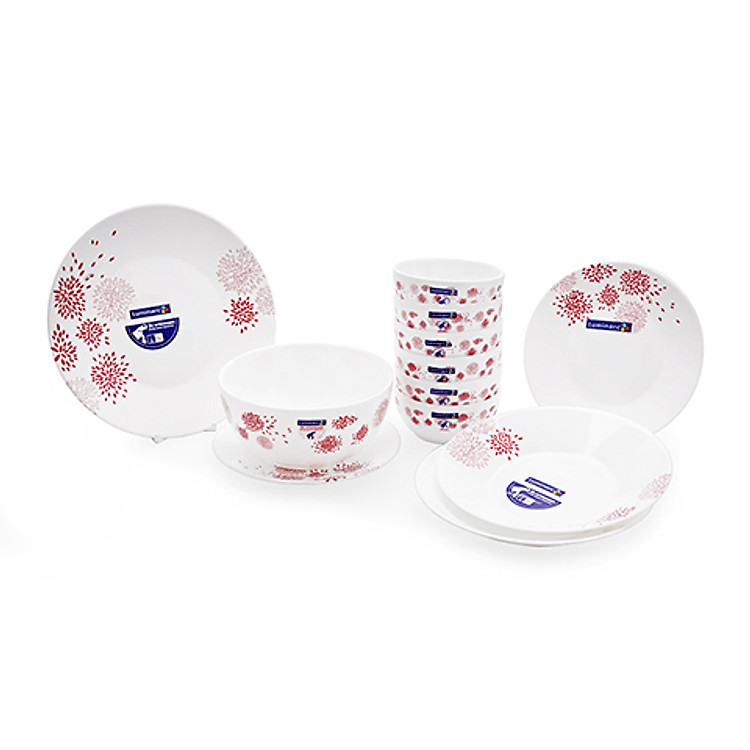 Bộ Bàn Ăn Thủy Tinh Cường Lực Khó Vỡ Luminarc Essence Malva 12 Món