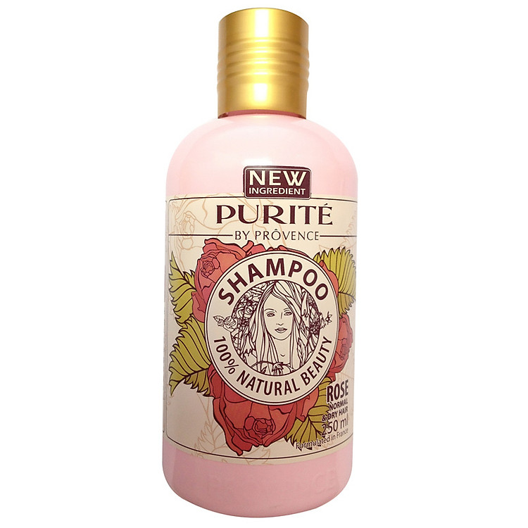 Dầu Gội Purite By Provence Hoa Hồng - Tóc Thường & Khô - 1010100201 (250ml)