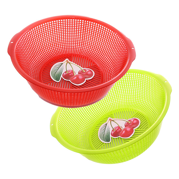 Bộ 2 Rổ Tròn Nhựa Tự Lập (36cm / Cái) - Nhiều Màu