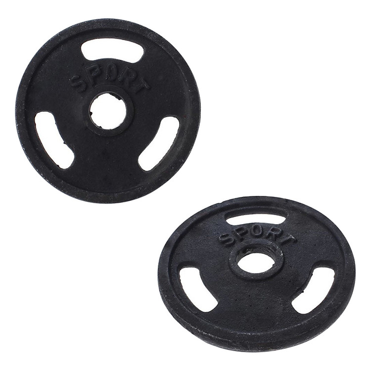 Bộ 2 Tạ Miếng Gang Sportslink TMG4:2 (4kg) - Đen