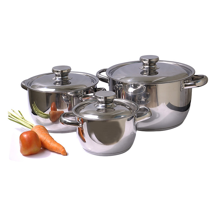 Bộ 3 Nồi Inox 3 Đáy Yakyo YK086