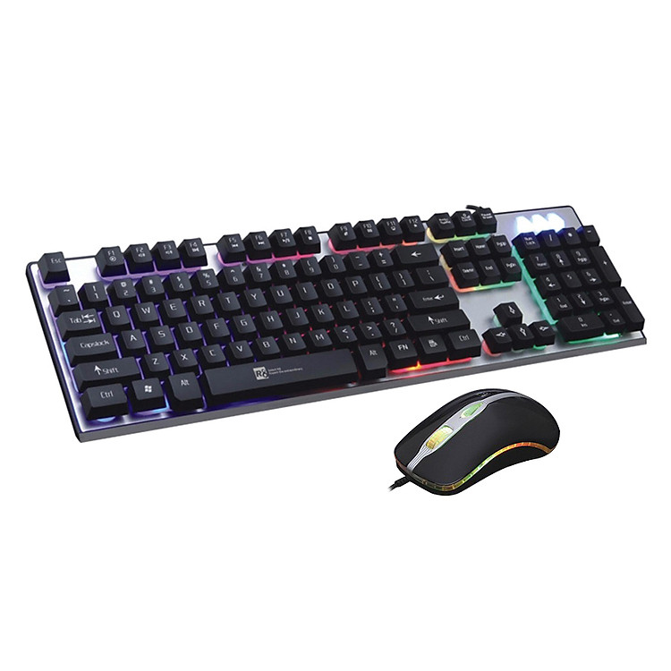 Bộ Bàn Phím Giả Cơ Và Chuột Chuyên Game R8 1918 Led 7 Màu (Đen)