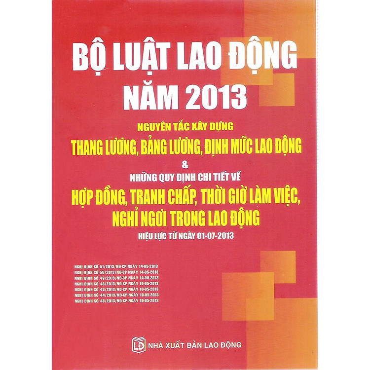 Sách Bộ Luật Lao Động Năm 2013