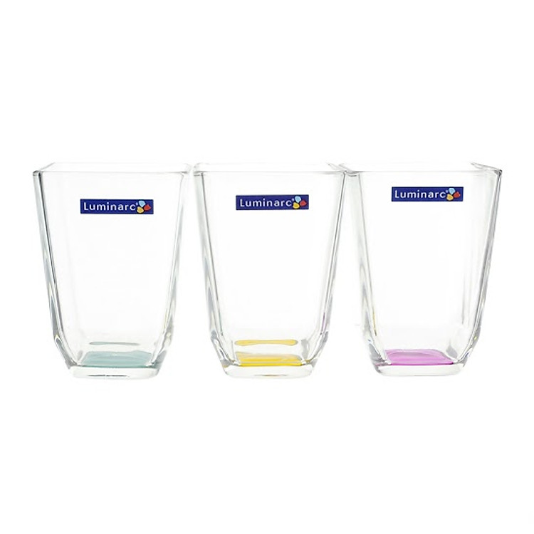 Combo 3 Ly Cao Thủy Tinh Luminarc Cube Rainbow J6150 – 160 ML