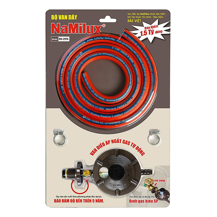 Bộ Van Dây Gas NaMilux NH-297A - Hàng chính hãng