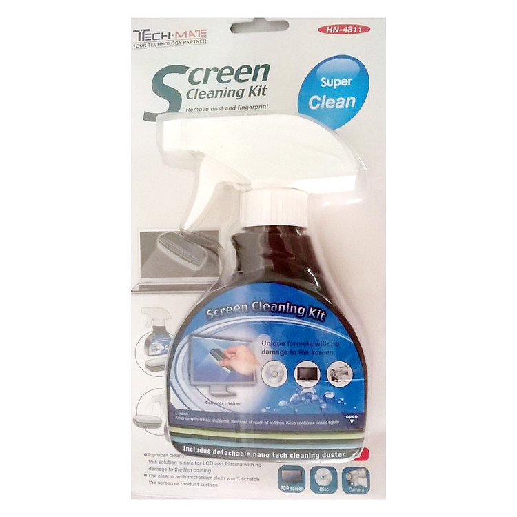 Bộ Vệ Sinh Màn Hình Và Bề Mặt Cao Cấp Techmate HN 4811 - Hàng Chính Hãng