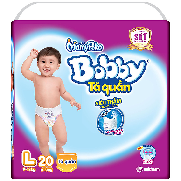Tã Quần Bobby L20 (20 Miếng)