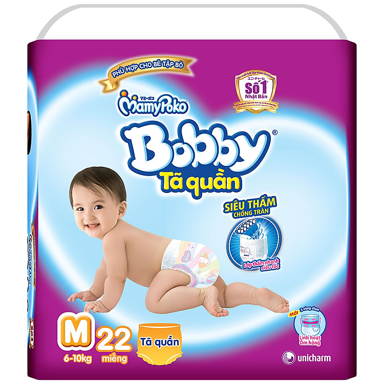 Tã Quần Bobby M22 (22 Miếng)