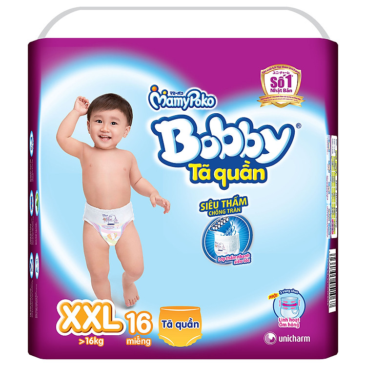 Tã Quần Bobby XXL16 (16 Miếng)
