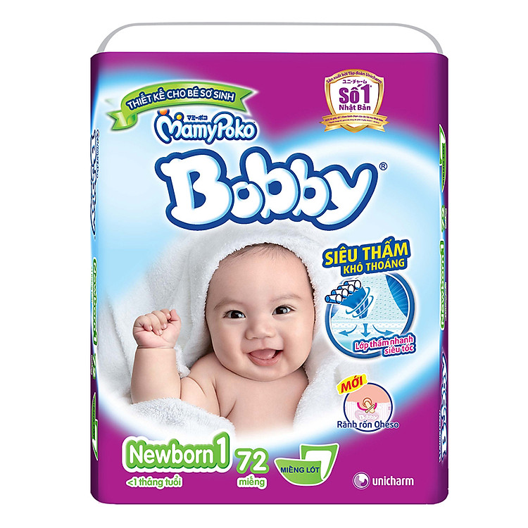 Miếng Lót Sơ Sinh Bobby Fresh Newborn 1 - 72 (72 Miếng)