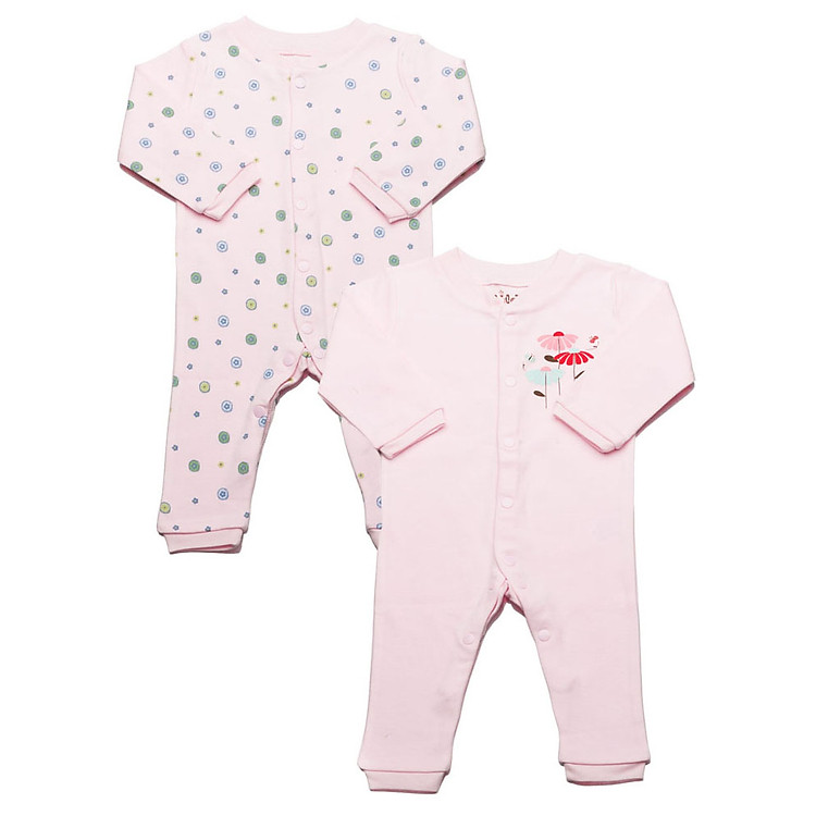 Set 2 Bộ Body Liền Quần LullabyBaby NH09-13 - Hồng