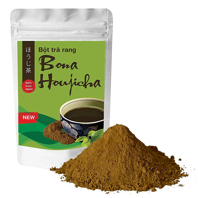 Bột Trà Rang Bona Houjicha Japan Roasted Tea Powder 50g
