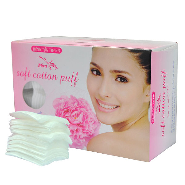 Bông Tẩy Trang Mira Soft Cotton Puff – B540 – 100 Miếng