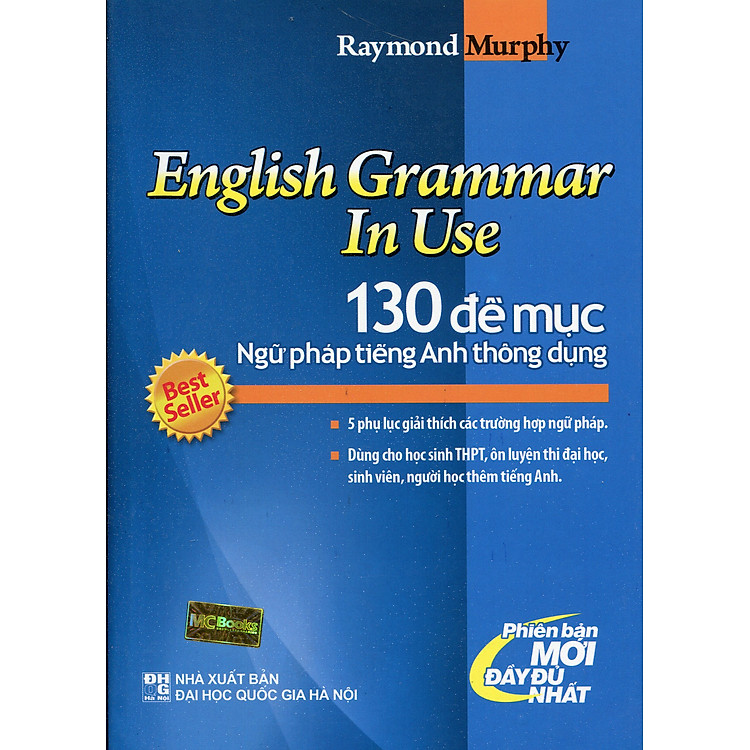 Sách English Grammar In Use - 130 Đề Mục Ngữ Pháp Tiếng Anh (Xanh Dương)