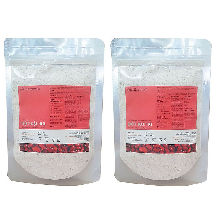 Combo 2 Bột Đậu Đỏ Millaganics (200g/ Túi)