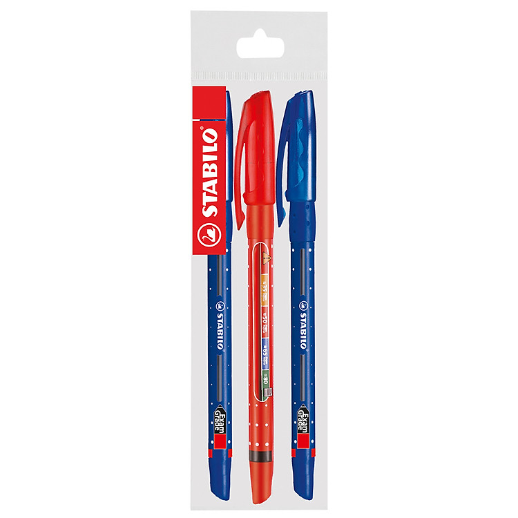 Combo Stabilo BP588F-C3B (BP588F-BU x 2 + RD x 1)