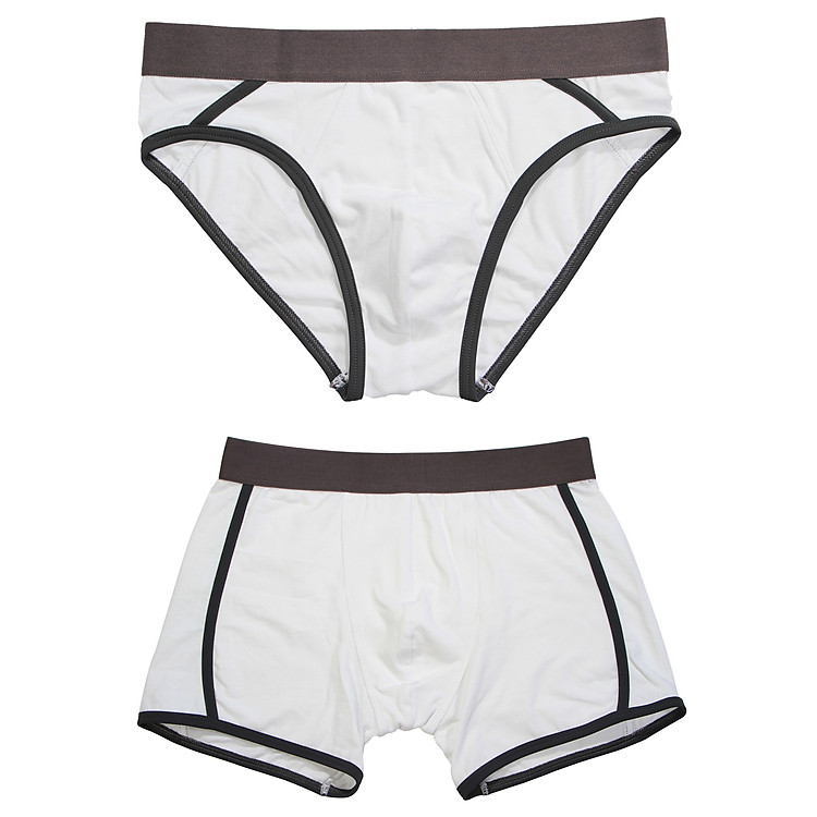 Combo 2 Quần Lót Nam IMVMAN BRIEF1-BOXER1 - Trắng