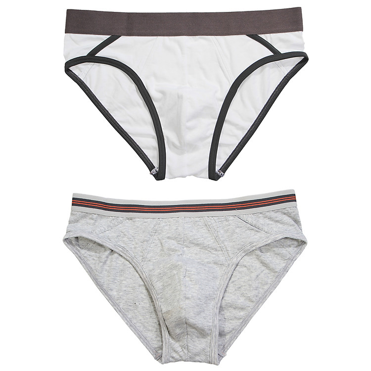 Combo 2 Quần Lót Nam Brief IMVMAN 02 Brief - Trắng Và Xám