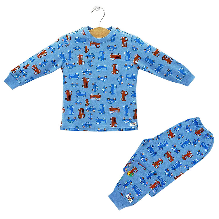 Bộ Đồ Dài Bé Trai In Hình Xe Kavio Kids BS11-N1 - Xanh Da Trời