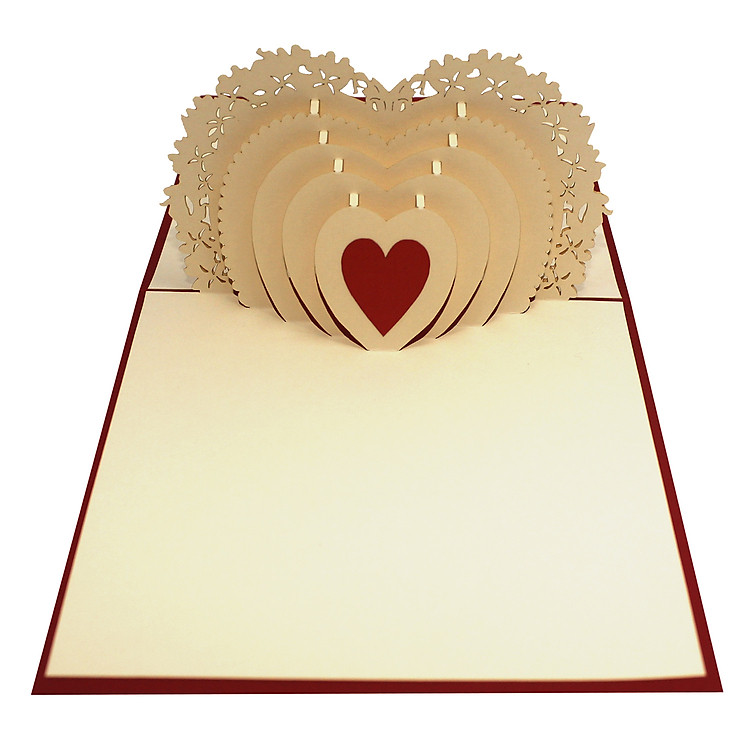 Thiệp Nổi 3D Ninrio - Heart 3 - BT015