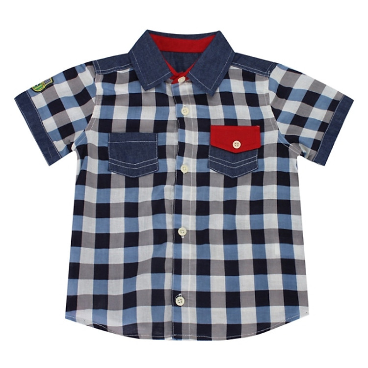 Áo Sơ Mi Bé Trai VTA KIDS BT - 1403400 - Sọc Caro Lớn
