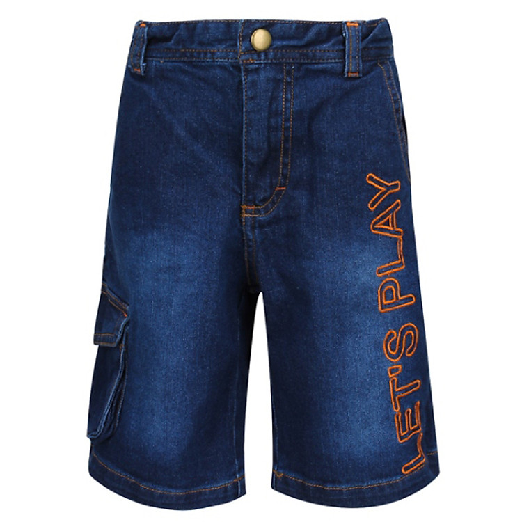 Quần Lửng Denim Bé Trai LETSPLAY VTA KIDS BT - 404604 - Cam