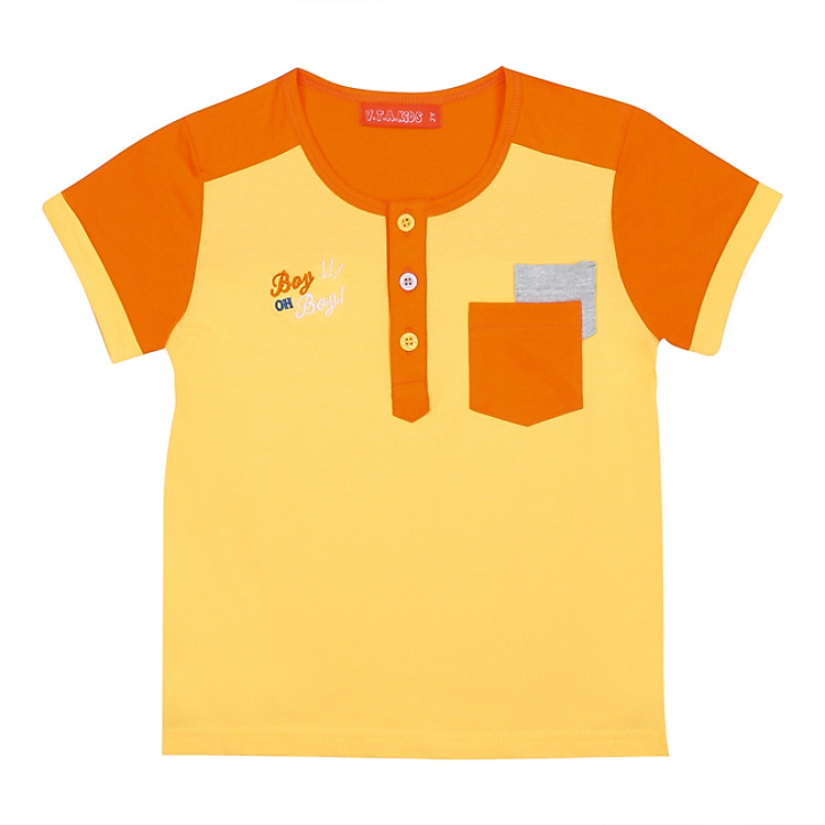 Áo Thun Tay Ngắn Bé Trai VTA KIDS BT41104 - Vàng