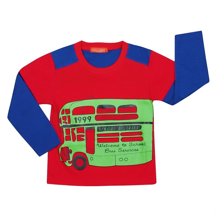 Áo Thun Bé Trai Tay Dài VTA KIDS BT-D3.15 2-10 41113 - Đỏ