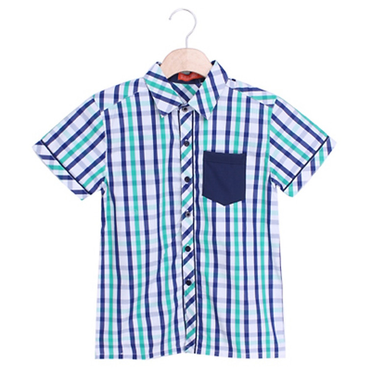 Áo Sơ Mi TE Bé Trai VTA KIDS NT BT50301 4-14 - Xanh Bích