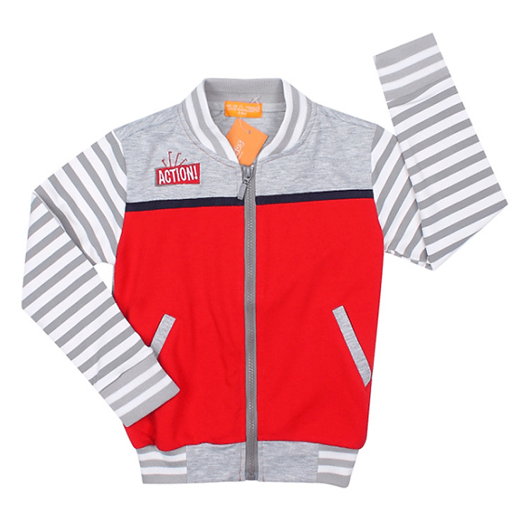 Áo Khoác Bé Trai VTA Kids BT50730D – Đỏ Phối Xám