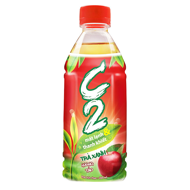 Trà Xanh C2 Hương Táo Chai 360ml