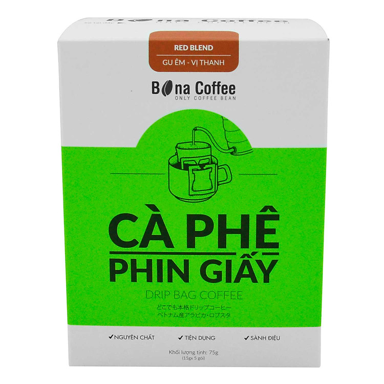 Cà Phê Phin Giấy Bona Coffee - Red Blend 75g