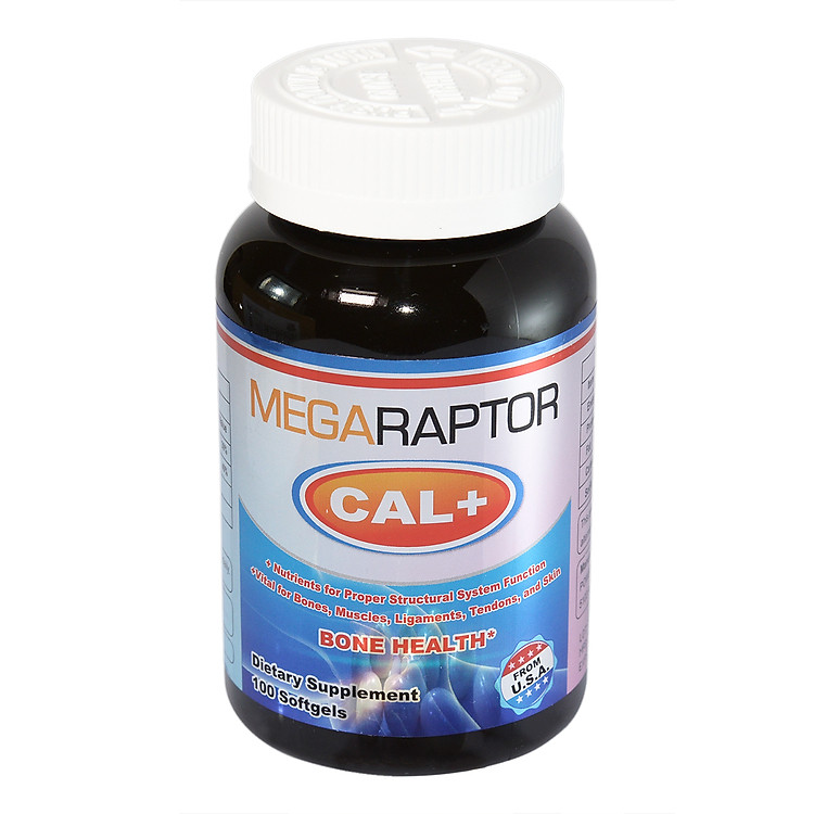 Thực Phẩm Chức Năng Hỗ Trợ Bảo Vệ Sức Khỏe Sụn Khớp Megaraptor Cal+ Hộp 100 Viên