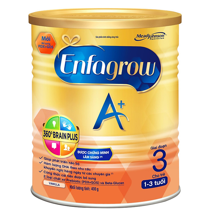 Sữa Enfagrow A+3 360 Brain Plus Với PDX & GOS (400g)